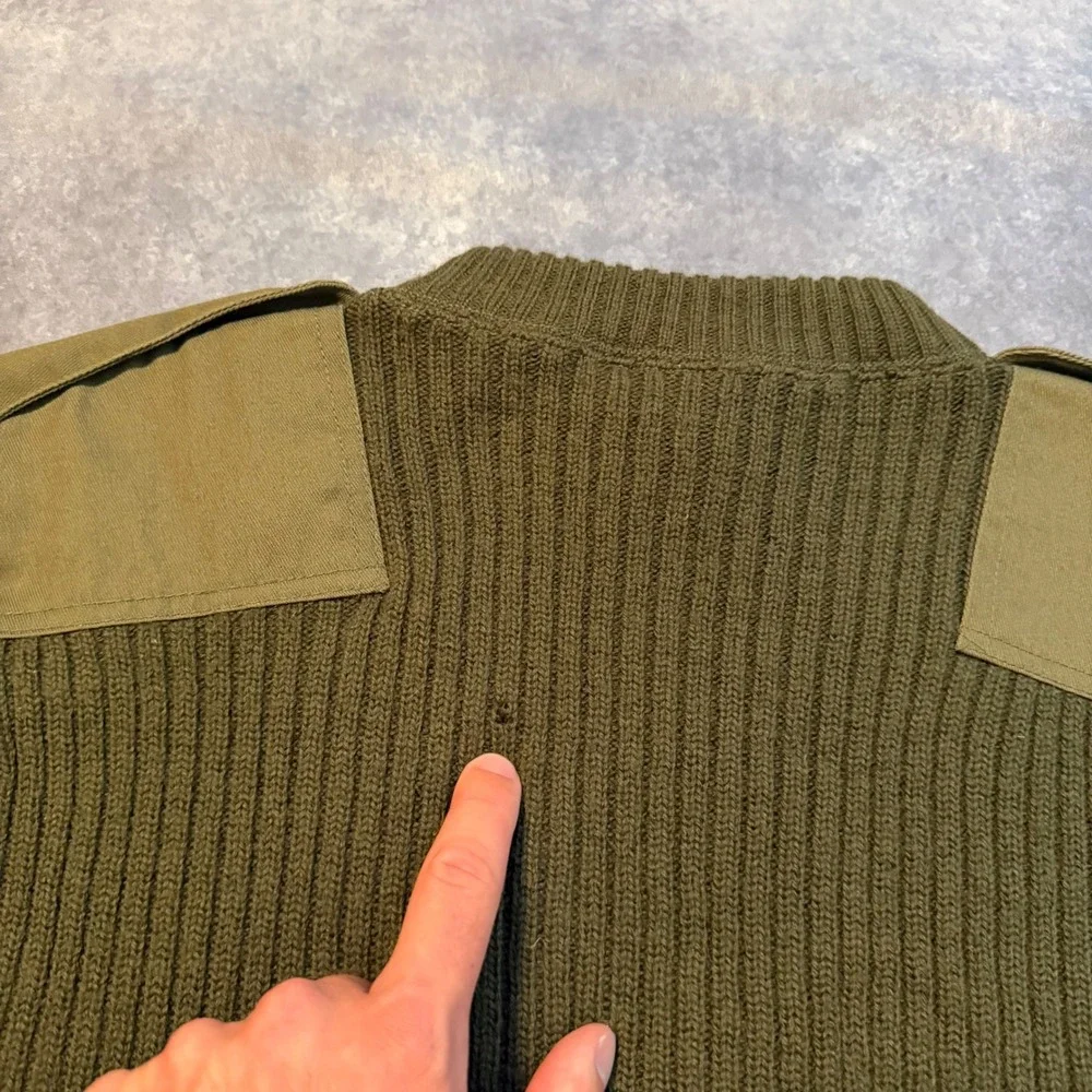 DSCP Valor Collection Military Wool Sweater Mens 40 New W Flaws Green Commando